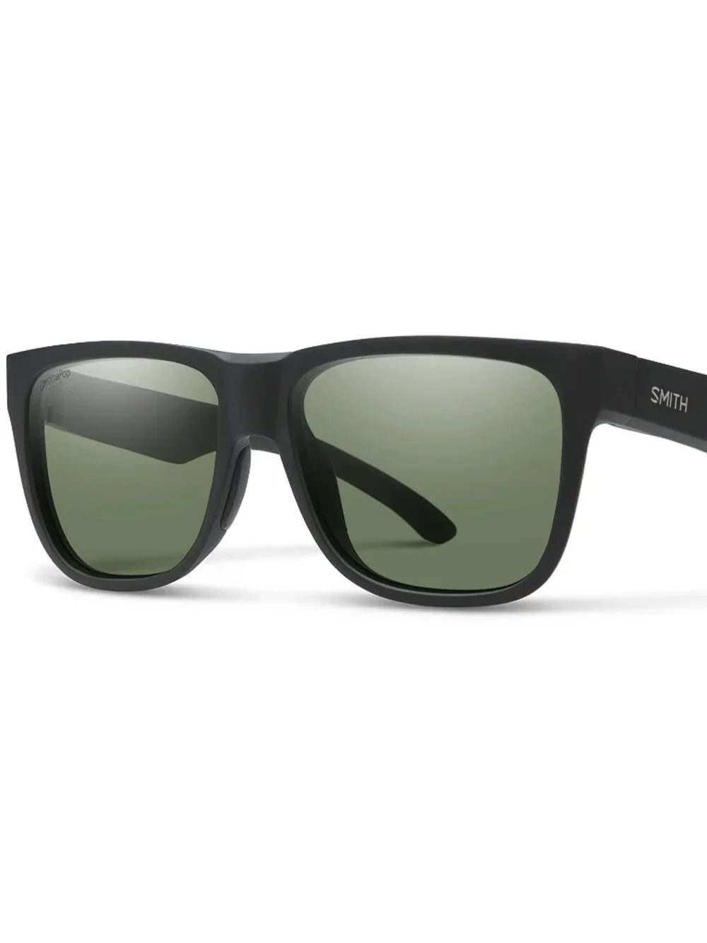 Smith Lowdown 2 Sunglasses Matte Black ChromaPop Polarized Gray Green